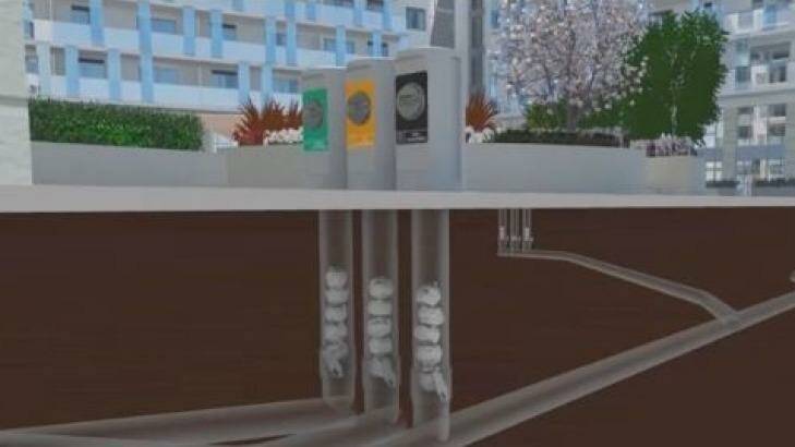 Australia's first-ever underground pneumatic waste system has been suggested for the Queens Wharf project in Brisbane. Photo: Supplied