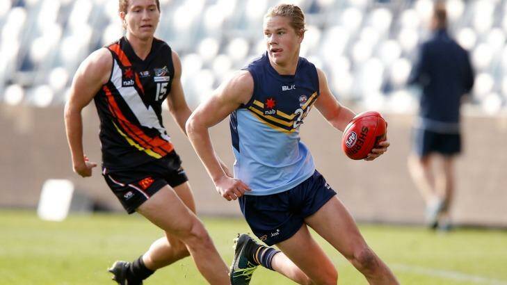 All the attributes: GWS draftee Harrison Himmelberg might be the first of a few 2015 Eastlake players who make it onto an AFL list. Photo: AFL Media