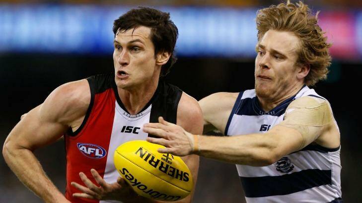 Farren Ray (left) has endured a frustrating season, managing just seven senior matches. Photo: AFL Media/Getty Images