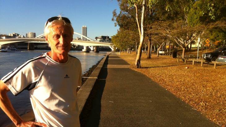 Jogger Mark Knight (at Riverside Drive at South Bank) says the new apartment developments will ease the strain on public transport.  Photo: Tony Moore