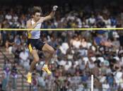 Armand Duplantis has set the eighth world record of his dazzling pole vault career in China. (AP PHOTO)