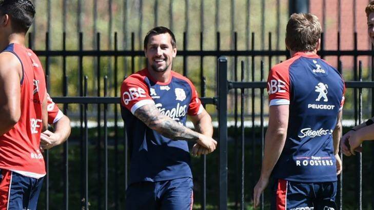 Back in control:  Mitchell Pearce will start at halfback for the Roosters on Friday night. Photo: Brendan Esposito