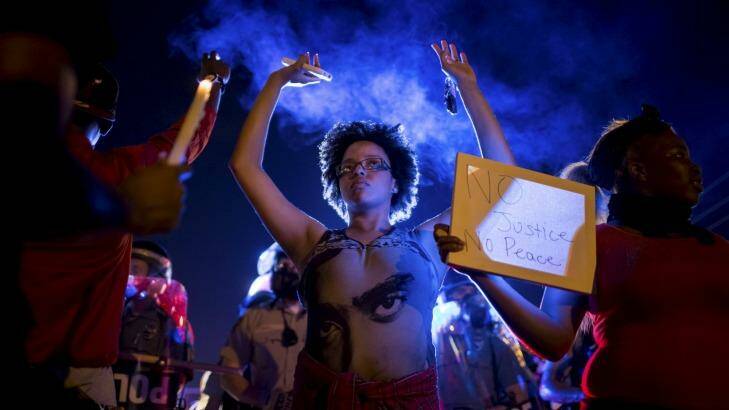 Protests in Ferguson after the death of Michael Brown. Photo: New York Times