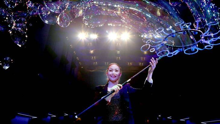 Melody Yang brings her Gazillion Bubble Show to Australia for the first time. Photo: Michelle Smith