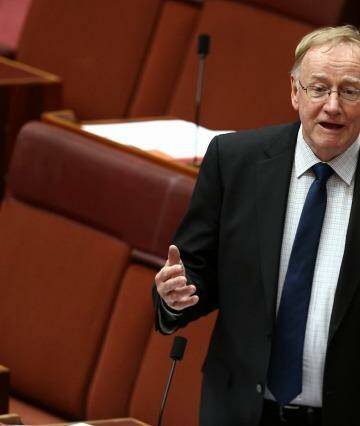 Senator Ian Macdonald: "If I am to properly represent the people of Queensland, and the members of my party, then I need to promote robust debate on this issue."  Photo: Alex Ellinghausen