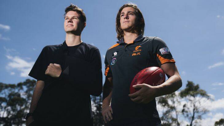 Sport
Logan Austin and Jack Steele who are back in Canberra after their first year in the AFL.


27 October 2015
Photo: Rohan Thomson
The Canberra Times