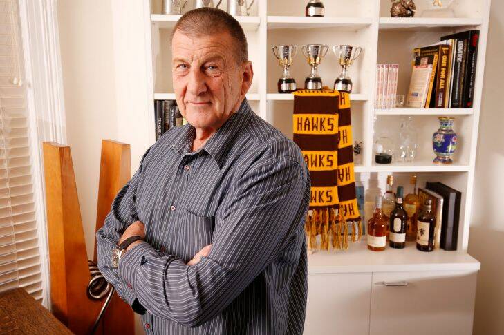 MELBOURNE, AUSTRALIA - October 04 . Jeff Kennett poses for photo in his office after being announced as the Hawthorn President for a second time. October 04, 2017 in Melbourne, Australia. (Photo by Darrian Traynor)