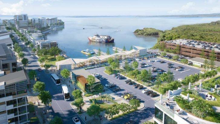 Cleveland's new Toondah Harbour latest concept plans by the Walker Group, December 2016. Photo: Supplied