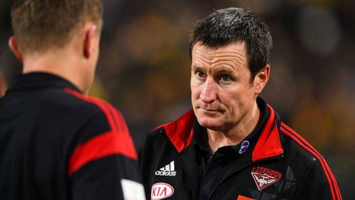 John Worsfold: "I asked the players if they felt better after those incidents and giving a free kick away against their teammates and you can image the response I got." Photo: AFL Media