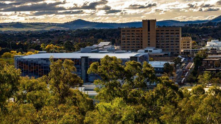 Canberra Hospital, Woden, has seen a 25 per cent jump in the number of "nursing-home type patients" in the past financial year. Photo: Graham Gall