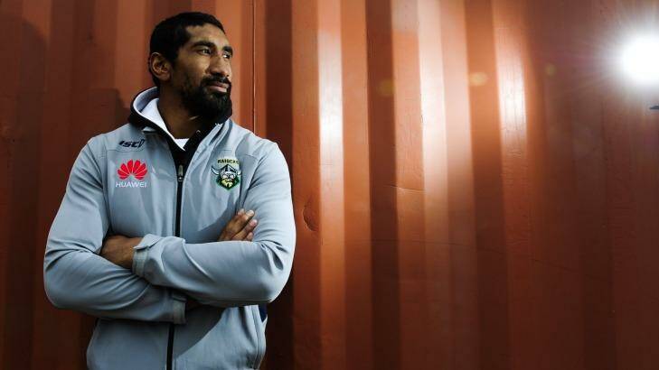 Canberra Raiders player Sia Soliola has re-signed until 2018.  Photo: Melissa Adams 