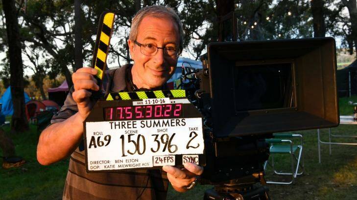Ben Elton on the set of <i>Three Summers</i>. Photo: David Dare Parker.