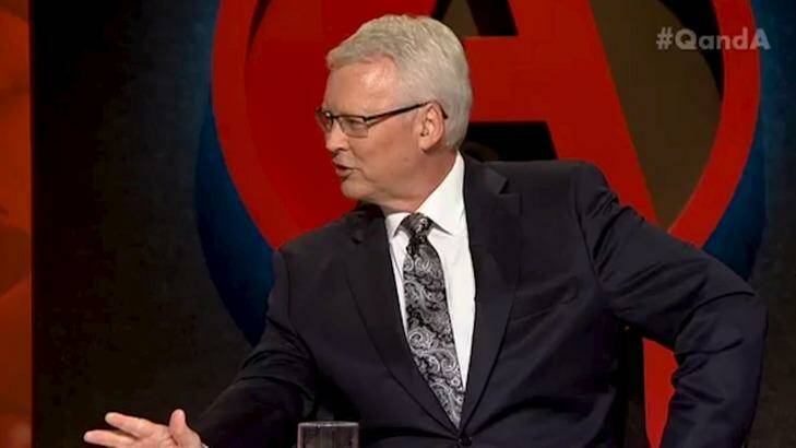Host Tony Jones kept his guests on their toes on Monday night. Photo: Screenshot Q&A