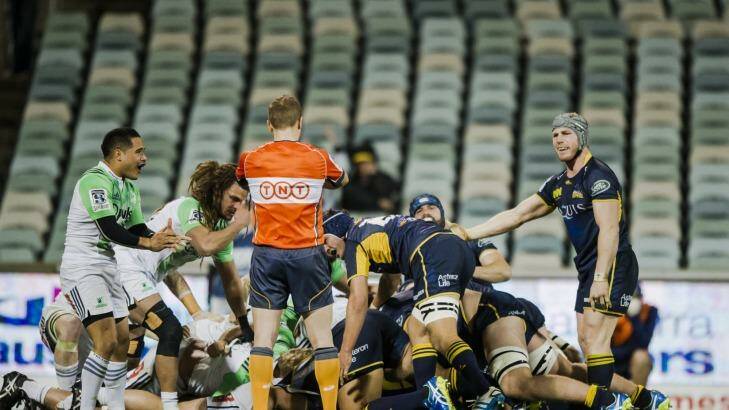 The Brumbies have struggled to turn around declining crowds, with an average of just 9259 for their last three home games of the season. Photo: Jamila Toderas