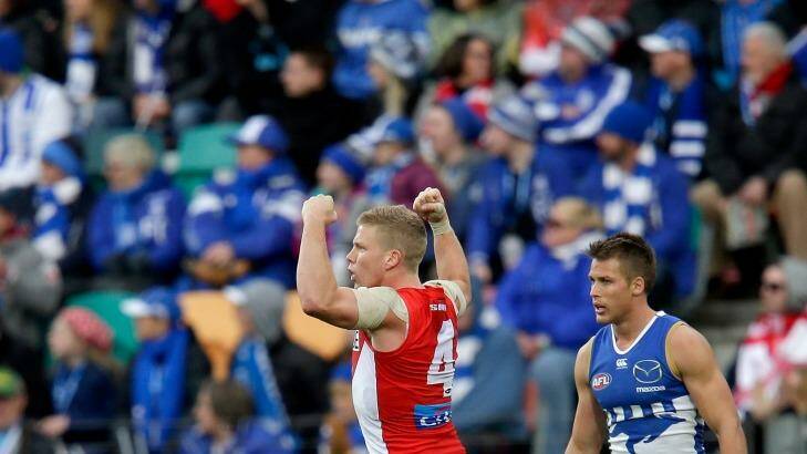 Round 22: Swans glide to the top as the Roos hit freefall. Photo: Darrian Traynor