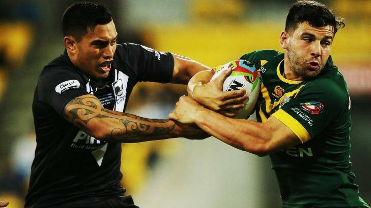 Who's your daddy?: Dean Whare was a rock for New Zealand against Australia Photo: Hannah Peters