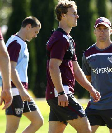 In the spotlight: Daly Cherry-Evans and Geoff Toovey. Photo: Wolter Peeters