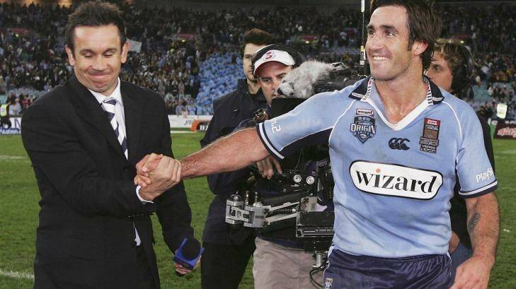 Reunited? Fox Sports want Matthew and Andrew Johns to be the faces of their NRL coverage. Photo: Cameron Spencer