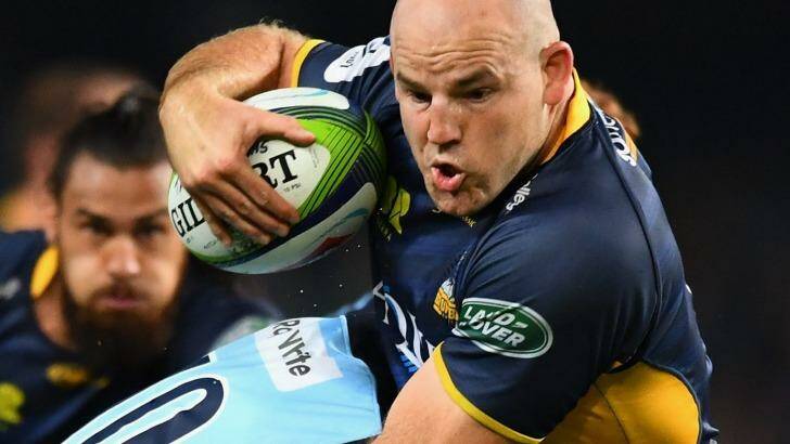 Full commitment: Brumbies captain Stephen Moore. Photo: Getty Images 