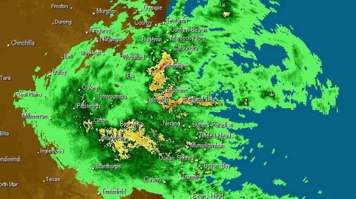 The storm that dumped a record amount of rain on Brisbane's north. Photo: Weatherzone