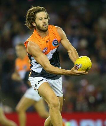Challenge ahead: Callan Ward wants a four-quarter effort from the Giants against the Swans. Photo: Quinn Rooney