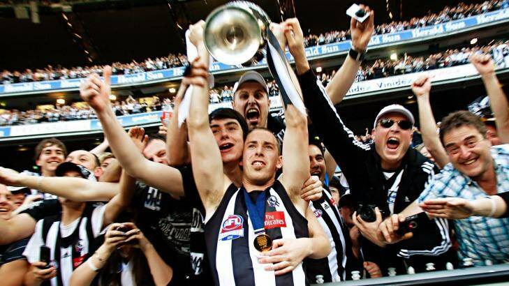 Collingwood in 2010 were the youngest premiership team in the last 38 years of league football. Photo: Paul Rovere