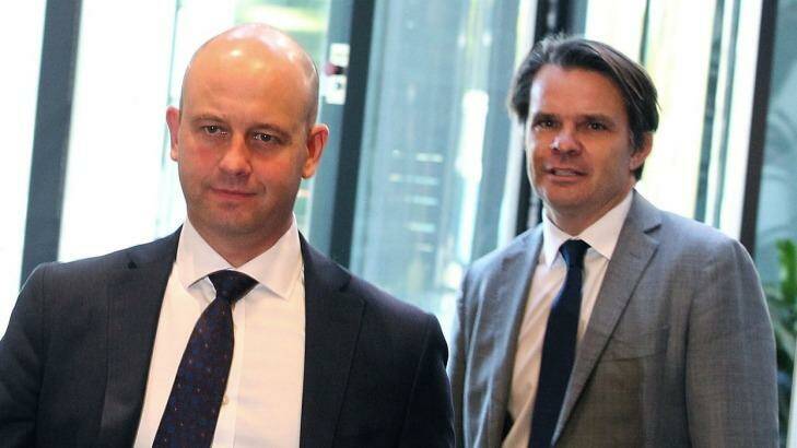 New deputy: NRL CEO Todd Greenberg with second-in-command Nick Weeks. Photo: Ben Rushton