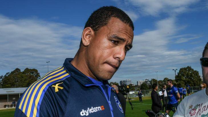 Nothing new: Parramatta's Will Hopoate speaks to the media last month. Photo: Brendan Esposito