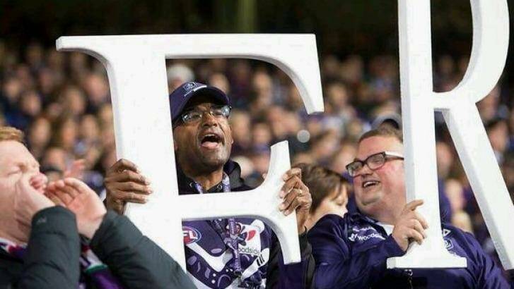 American Fremantle fan Gil Griffin enjoyed all manner of hospitality during his visit to Western Australia. Photo: Supplied