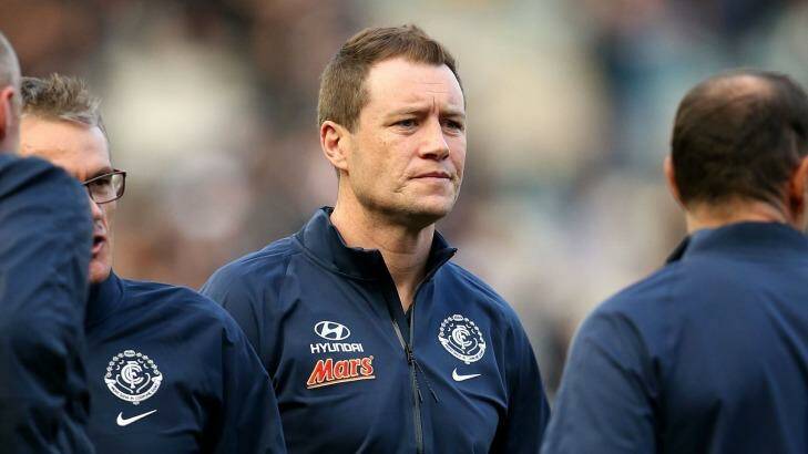 Interim Blues coach John Barker. Photo: AFL Media/Getty Images