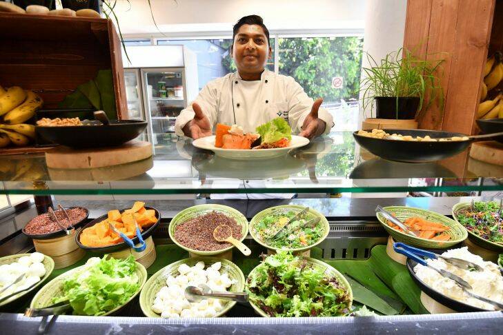 Abdullah Asif Mamun executive Chef, Players cafeteria at the Australian Open. 19th January 2018 The Age Fairfaxmedia News Picture by JOE ARMAO