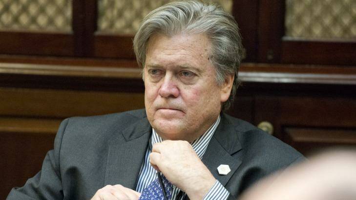 Steve Bannon: "The most malevolent voice in the US President's head." Photo: Ron Sachs