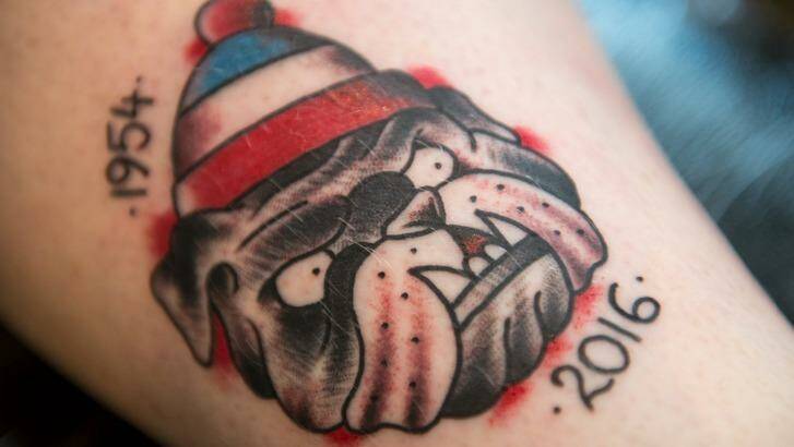 Brenton Holdsworth's new tattoo addition.  Photo: Penny Stephens