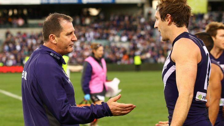 Ross Lyon experienced grand final defeat after a minor premiership at St Kilda in 2009. Photo: Paul Kane
