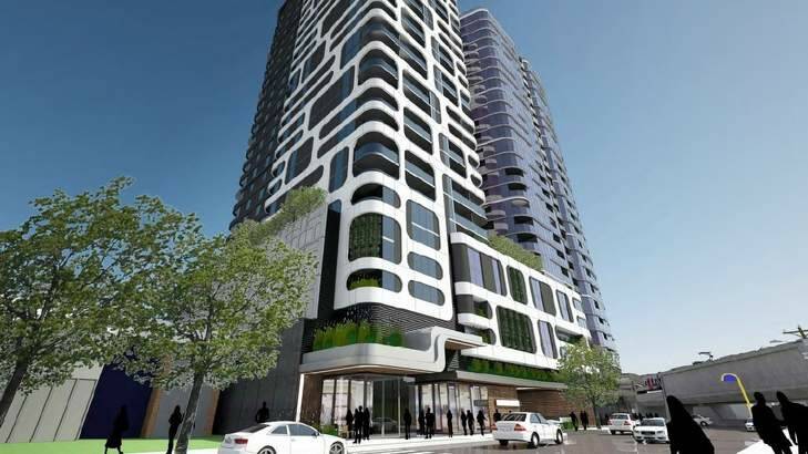 An artist's impression of the tower planned to join Aria's suite of Brisbane buildings. Photo: Supplied