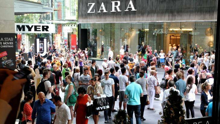 Spanish brand Zara arrived in Australia in 2011. 
 Photo: Edwina Pickles 