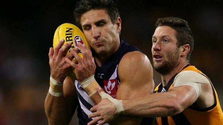 Matthew Pavlich's stats are down in 2016 but he's still competitive. Photo: Paul Kane