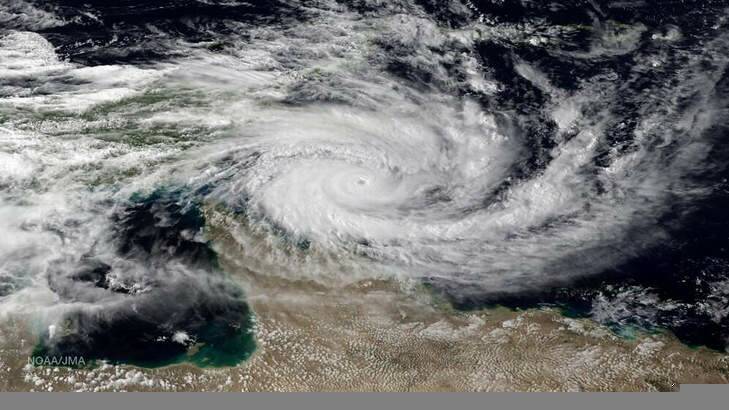 Cyclone Ita sits menacingly over north Queensland. Photo: NOAA/Twitter