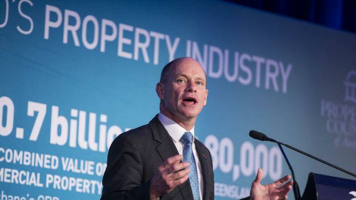 Queensland Premier Campbell Newman speaking at a Queensland Property Council lunch in Brisbane. Photo: Supplied
