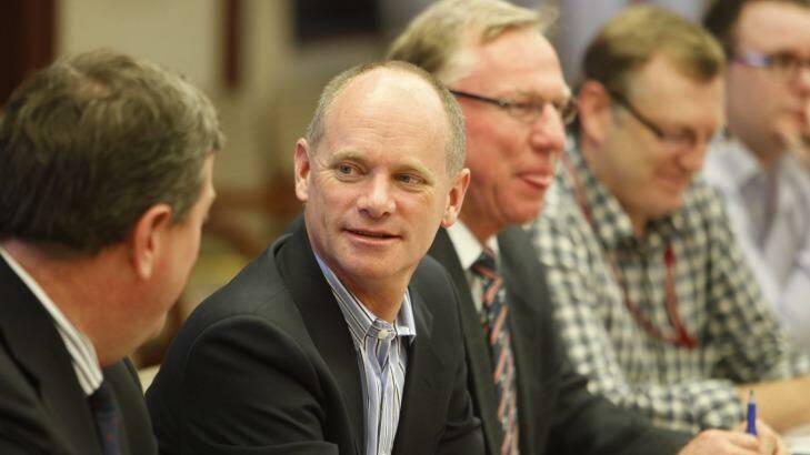 Campbell Newman meets with his Cabinet. Photo: Glenn Hunt