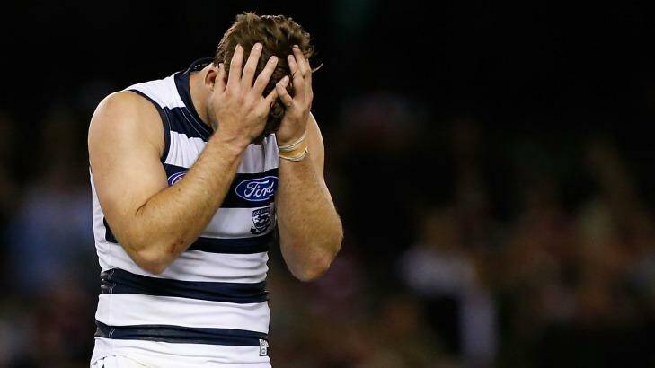 Will it be a September miss for Tom Hawkins and Geelong? Photo: AFL Media/Getty Images