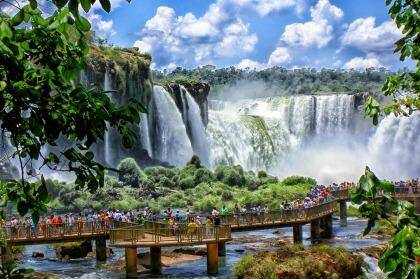 Iguazu  Falls on the Argentine-Brazil border. Photo: Werner B????chel