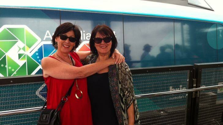 Gail Andrews and Josie Filieri at the Bulimba Ferry and CityCat terminal opening. Photo: Tony Moore