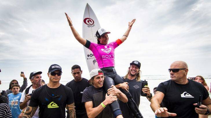 'It's sick': Tyler Wright says she is pleased that the top five female surfers in the world will contest the Australian Open of Surfing. Photo: Damien Poullenot
