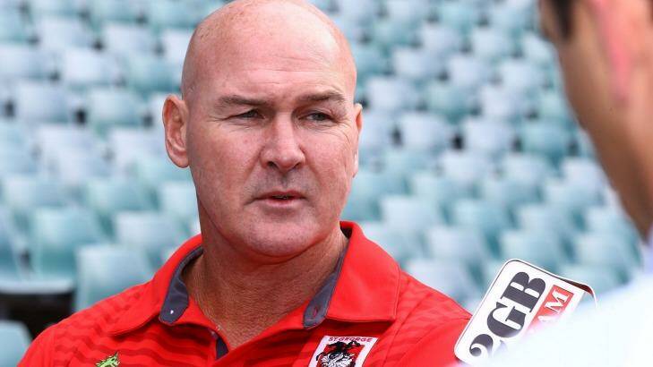 In the hot seat: former Dragons enforcer Paul McGregor is now the club's head coach. Photo: Anthony Johnson