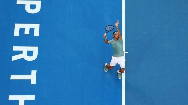 There were signs of rust on Federer's serve. Photo: Paul Kane/ Getty Images