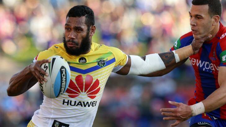 Canberra Raiders outside back Sisa Waqa is keen to do his country Fiji proud before heading to French rugby.  Photo: Jonathan Carroll JCA