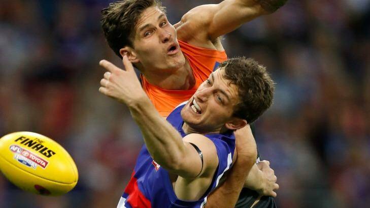 Fletcher Roberts competes on Saturday against the Giants. Photo: AFL Media/Getty Images