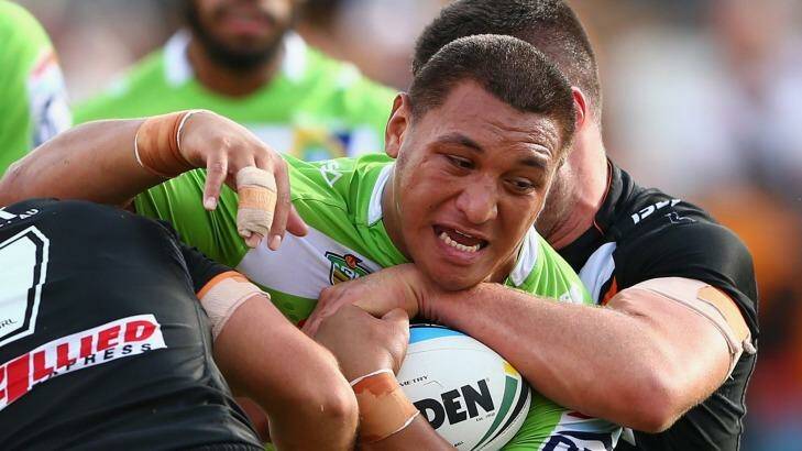 Big return: Josh Papalii of the Raiders may receive a call-up for game three. Photo: Cameron Spencer