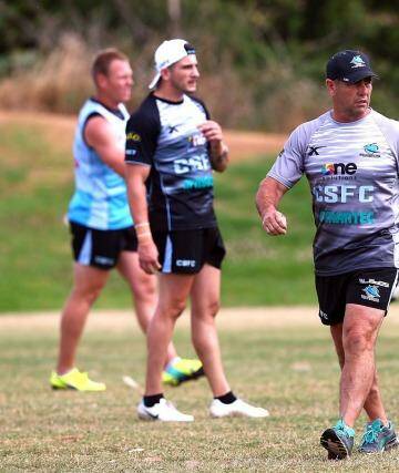Coach Shane Flanagan has a host of players fighting for a spot on Cronulla's backline. Photo: Renee McKay